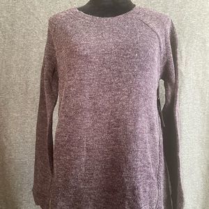 Rachel Roy Asymmetrical Zipper Sweater | Heather Eggplant